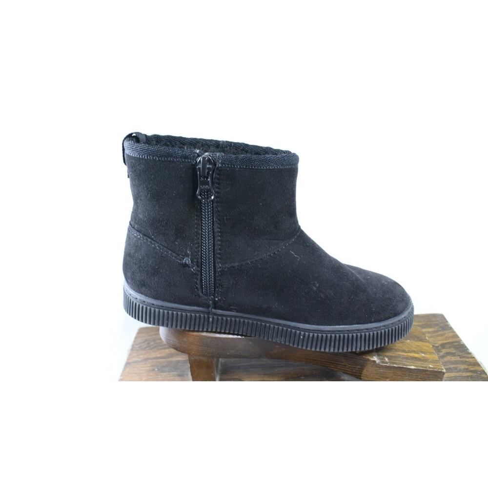 Cat & Jack F16751028 Girls Size 12 Black Lined Ankle Boots Non-Slip - Picture 2 of 9